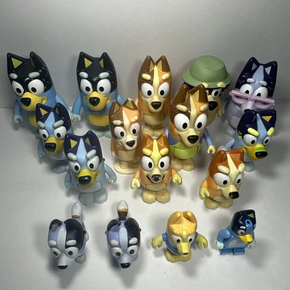 Bluey and Friends Family Figures Toys Lot of 16 Figures